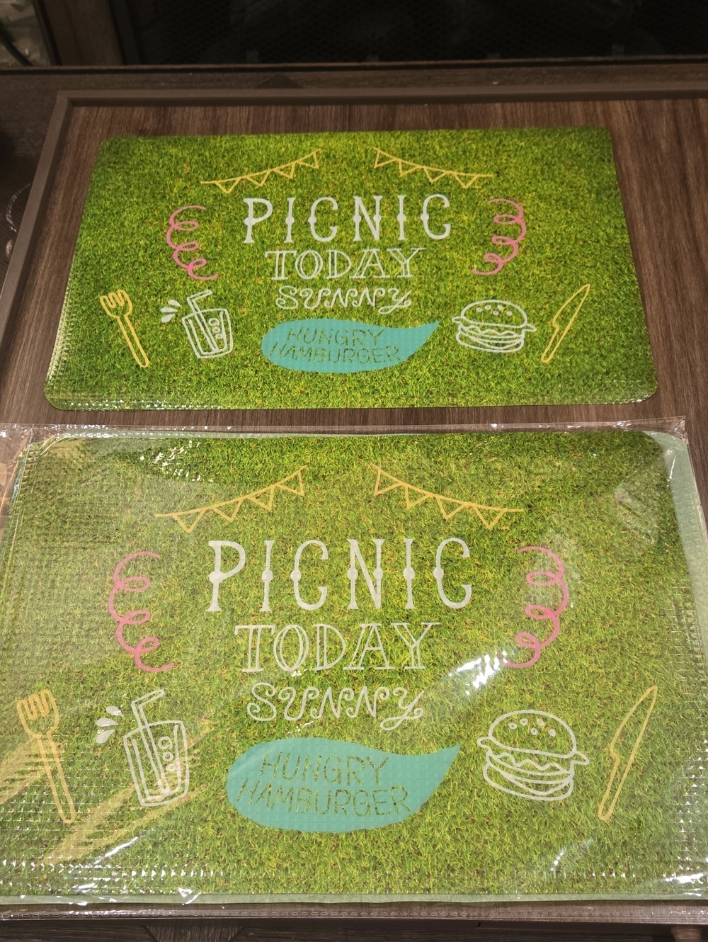 Picnic Today Sunny Green Outdoor Placemats - Unbranded